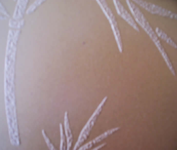 Stencilled surface accent