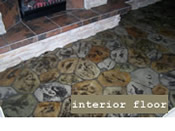 interior floor with stamped concrete