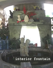 custom concrete indoor fountain