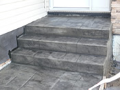 stamped concrete step