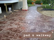 outdoor pad and walkway