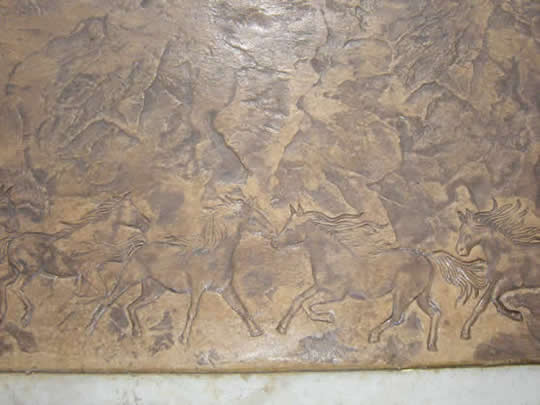 Horses, Ft St John, B.C. stamp work